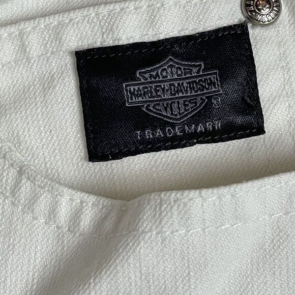 Harley Davidson Women's size 8‎ White Boot Cut Jeans - Picture 6 of 7